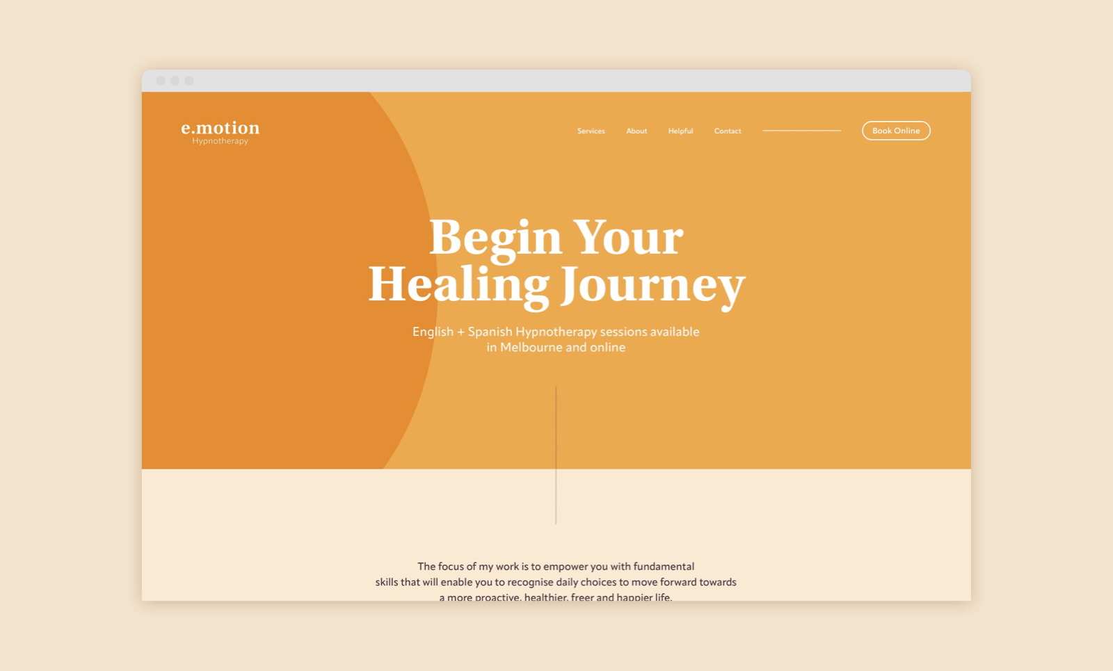 Hypnotherapy Website Design Home